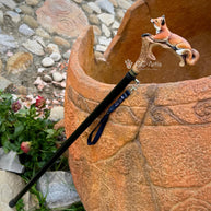 Hand-painted Walking Cane Stick - Fox, Cool Wood carved ladies accessory