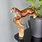 Hand-Painted Leopard Wooden Cane Walking Stick: Stylish Wild nature style, bigcat Design