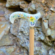 Classic Hand-painted walking stick - GCArtis - Classic Wooden Canes - Bronze, wood