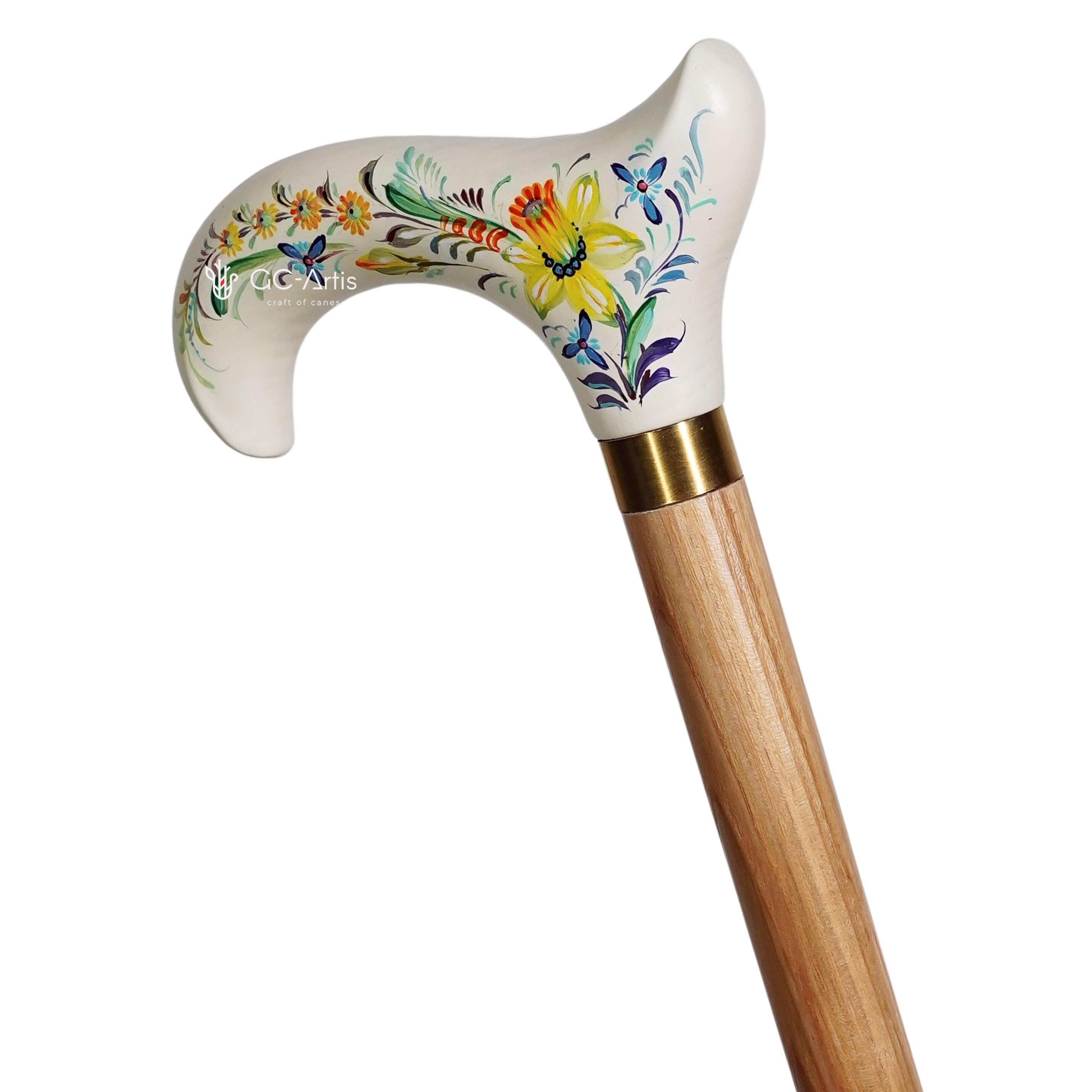 Classic Hand-painted walking stick - GCArtis - Classic Wooden Canes - Bronze, wood