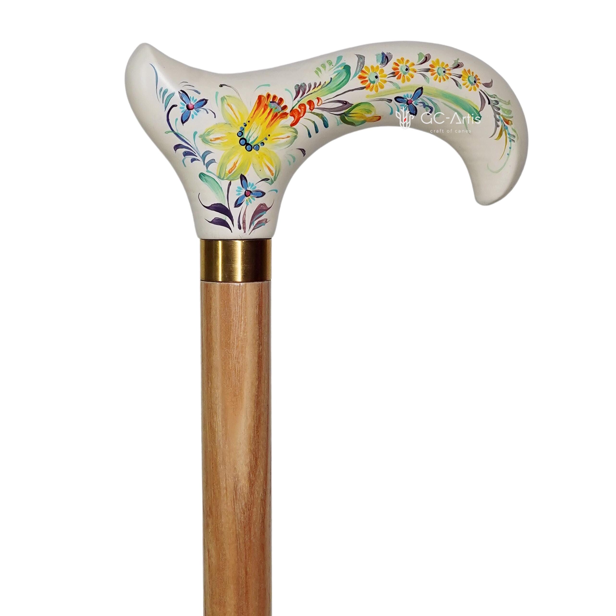 Classic Hand-painted walking stick - GCArtis - Classic Wooden Canes - Bronze, wood