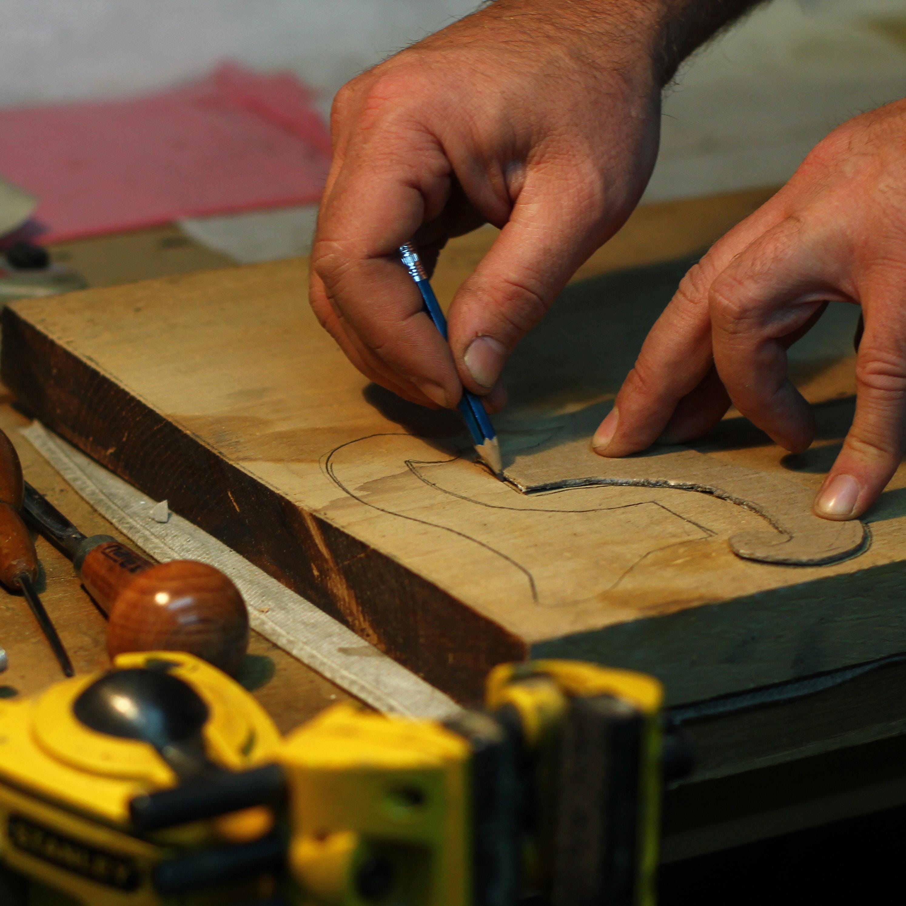 Celtic Walking Stick – Red Fire Hand Painted Wooden Cane, Brass decor, Derby Handle – 36