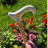 Classic Hand-painted walking stick - GCArtis - Classic Wooden Canes - Bronze, wood