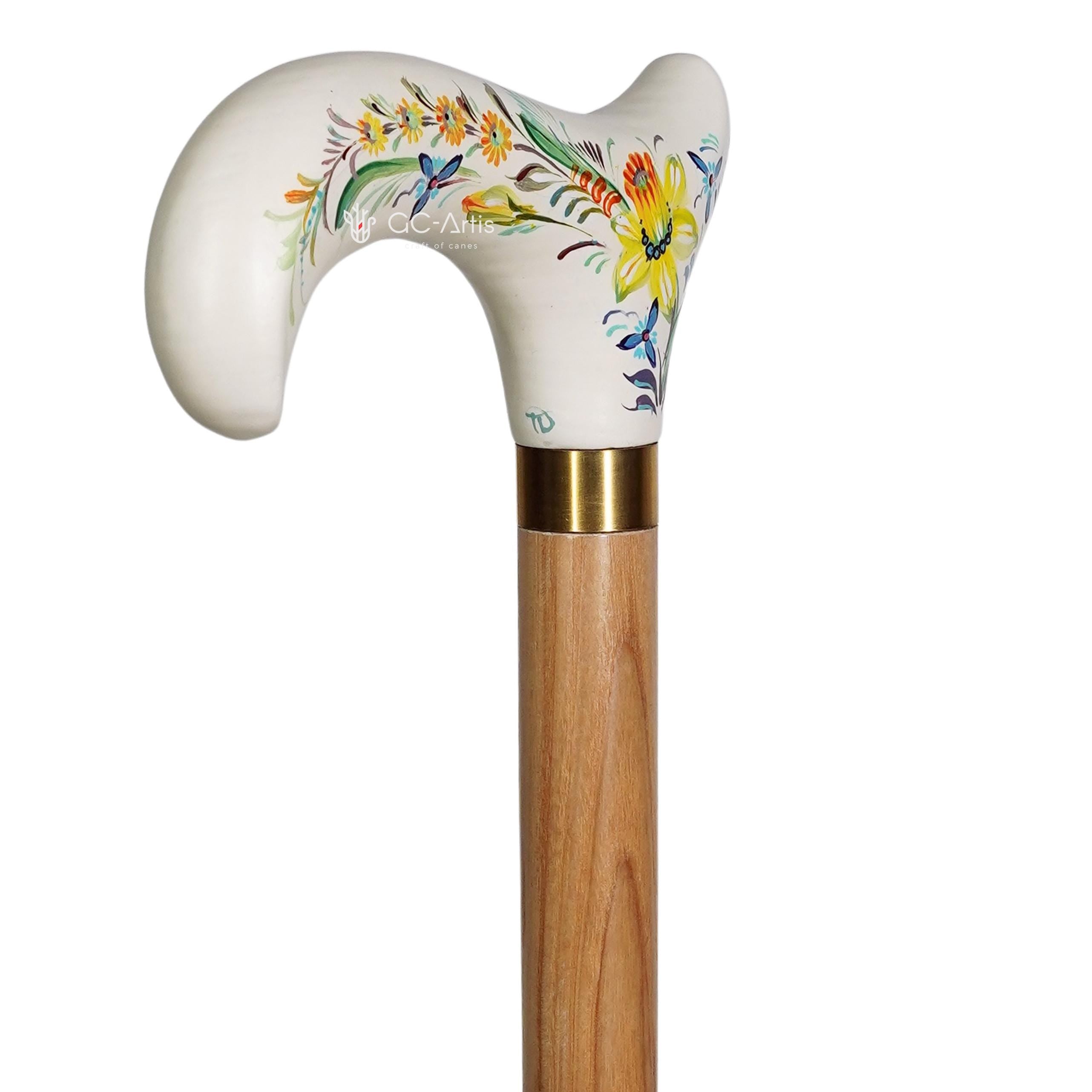 Classic Hand-painted walking stick - GCArtis - Classic Wooden Canes - Bronze, wood
