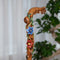Hand painted Walking cane - Flower field, Elegant light wood hand carved Walking Stick - GCArtis - Luxe Hand Painted Canes - Wood, Wooden