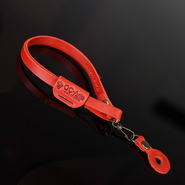 Celtic Walking Stick – Red Fire Hand Painted Wooden Cane, Brass decor, Derby Handle – 36" - GCArtis - Classic Wooden Canes - Bronze, wood