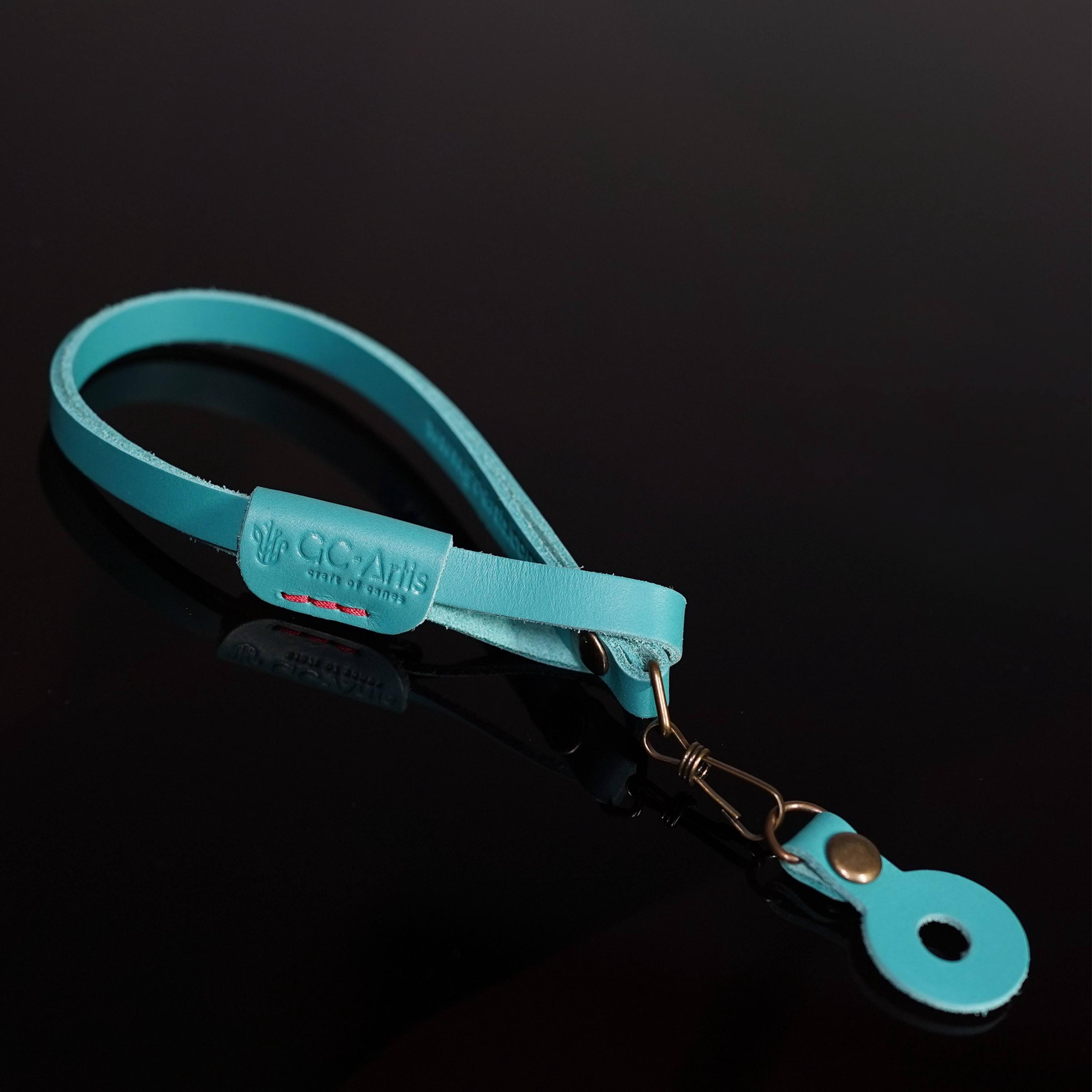 Celtic Walking Stick – blue Hand Painted Wooden Cane, Triskelion Derby Handle – 36