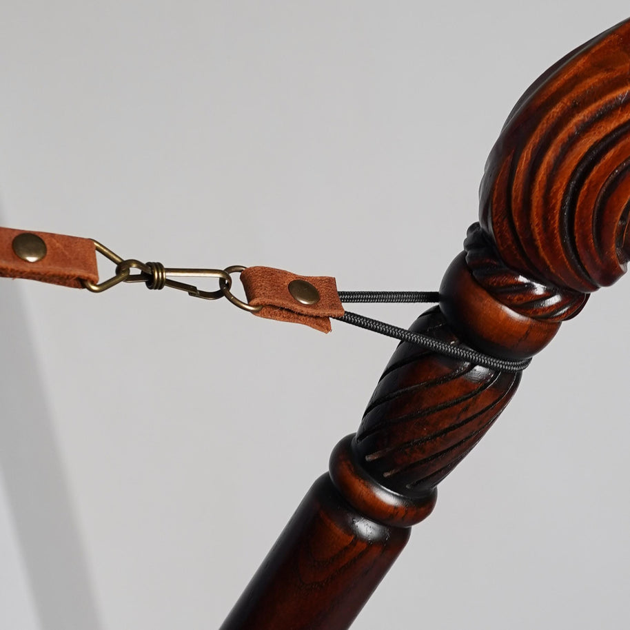 Hand Painted Pegasus Wood Carved Walking Stick Cane: Ergonomic Wooden Horse Head - GCArtis - Ergonomic Handle Canes - 
