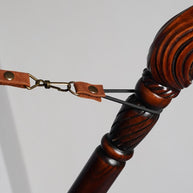 Hand Painted Pegasus Wood Carved Walking Stick Cane: Ergonomic Wooden Horse Head - GCArtis - Ergonomic Handle Canes - 