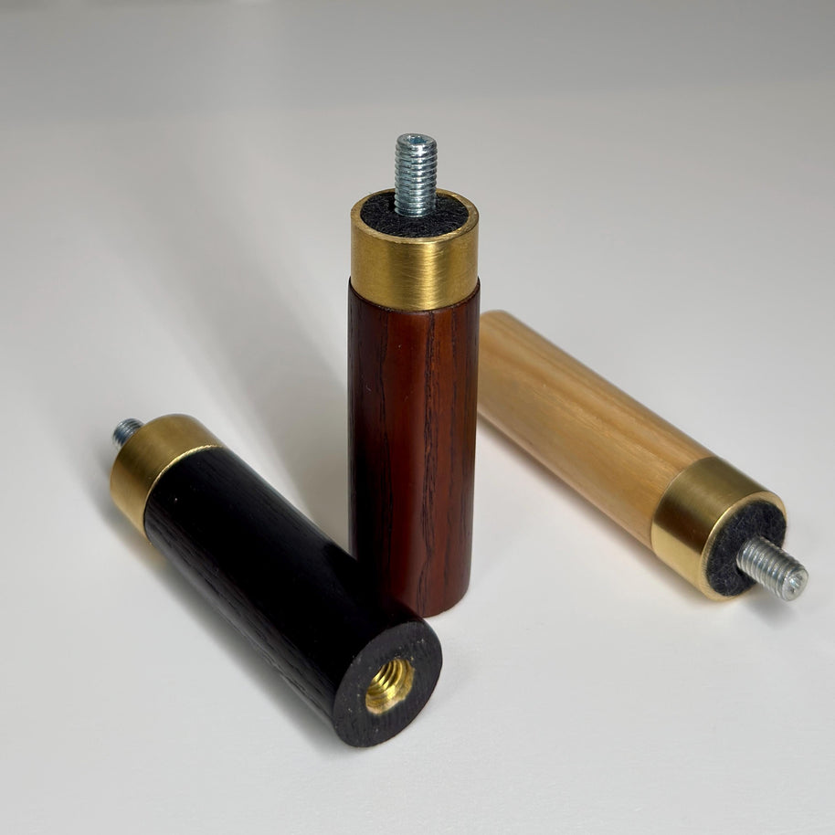 Wooden Cane Extension – Adds 3 Inches, Hardwood Brass Fitting - GCArtis - Parts for cane making - 
