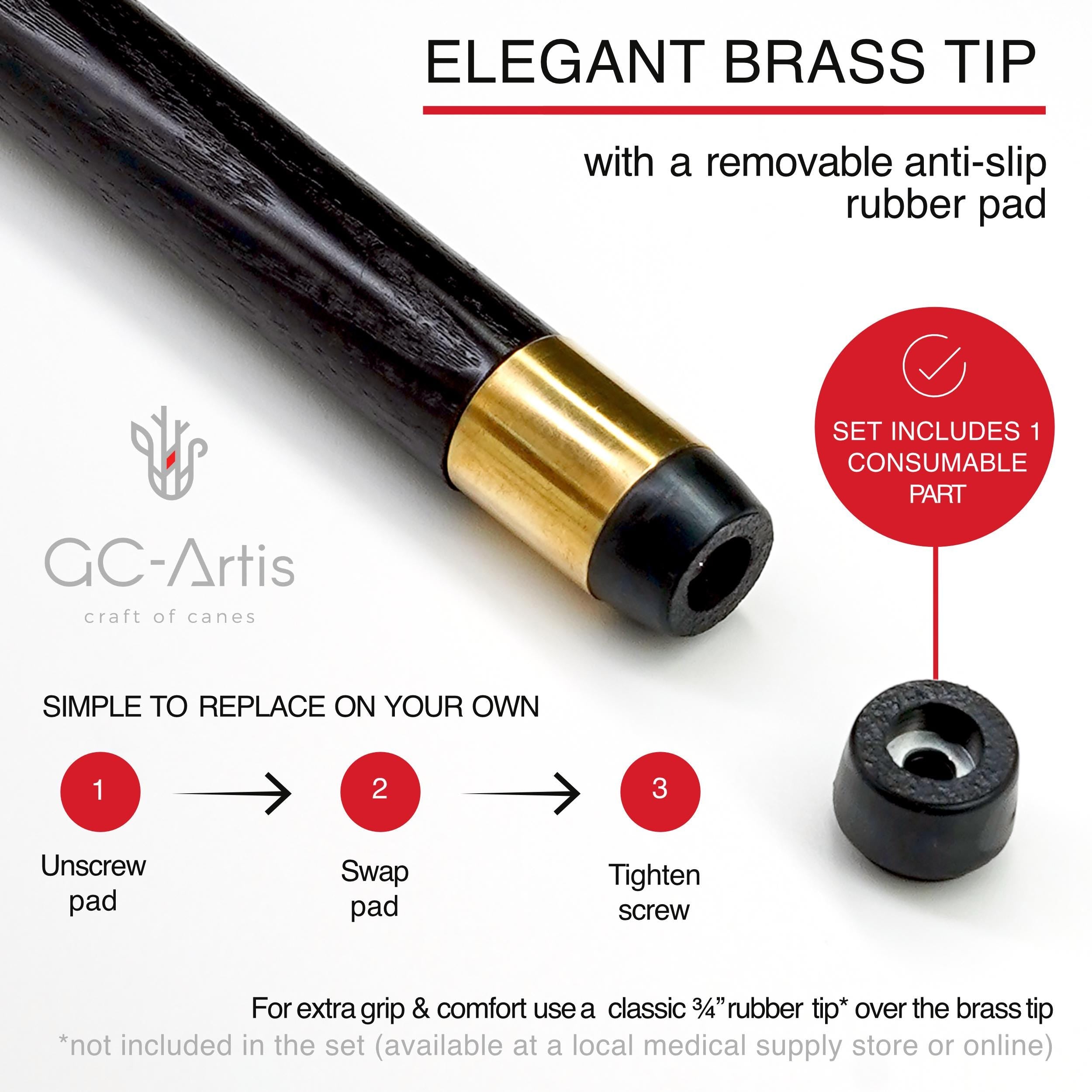 Elegan Brass tip for swallow bird walking cane - GCArtis - - 