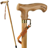 Yellow Wooden Walking Cane - Light weight Classic Fritz handle - GCArtis - Classic Wooden Canes - 