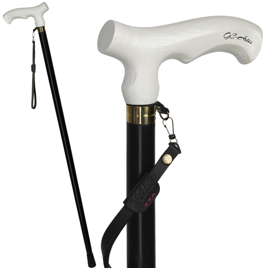 Yellow Wooden Walking Cane - Light weight Classic Fritz handle - GCArtis - Classic Wooden Canes - 