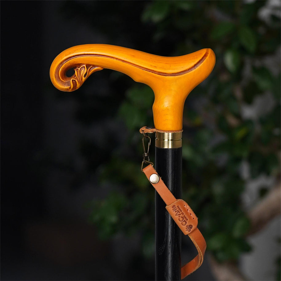 Elegant Wooden Walking Stick Cane - Magic, Light weight Classic handle - GCArtis - Classic Wooden Canes - 