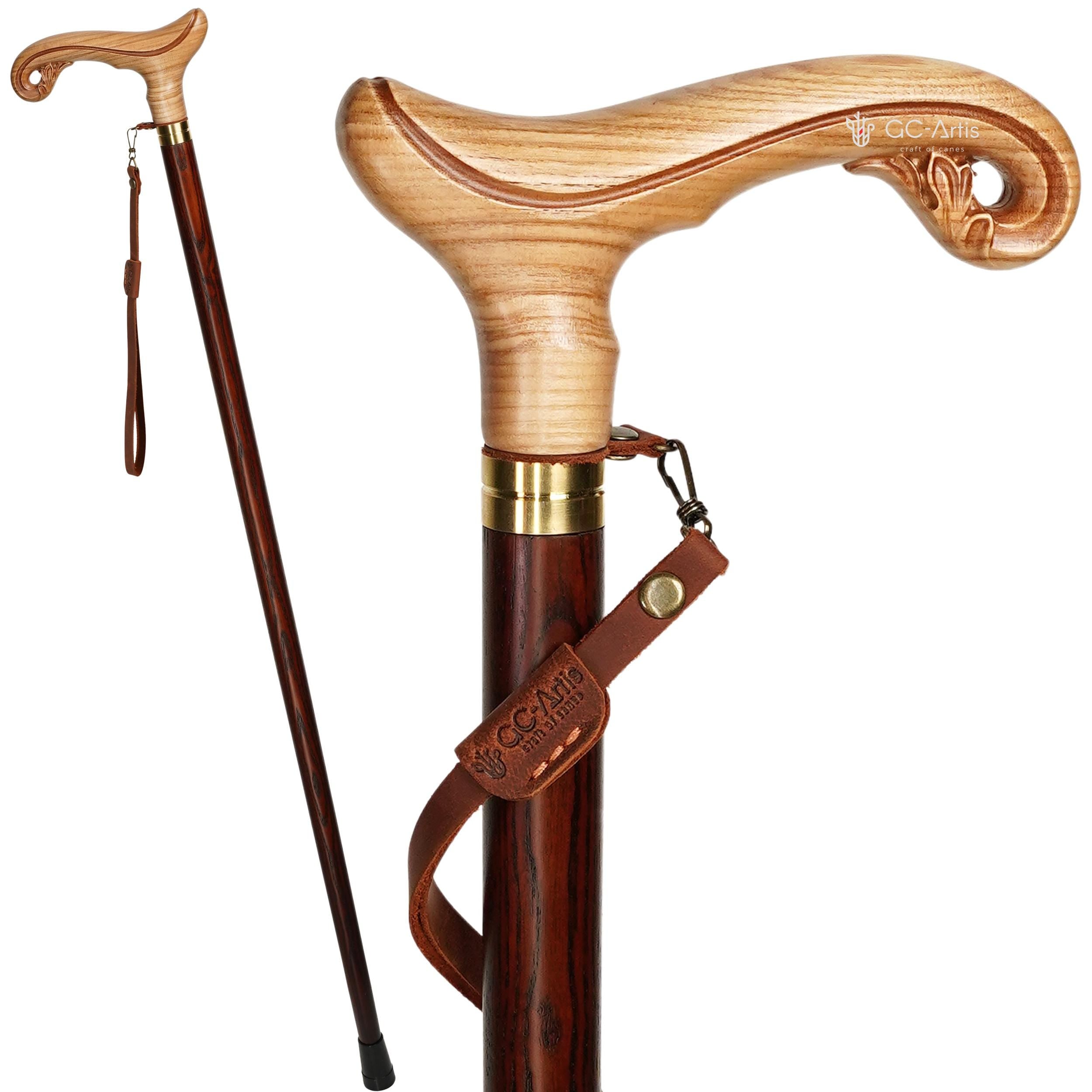 Elegant Wooden Walking Stick Cane - Magic, Light weight Classic handle - GCArtis - Classic Wooden Canes - 