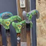 Classic Hand-painted walking stick - Peacock bird