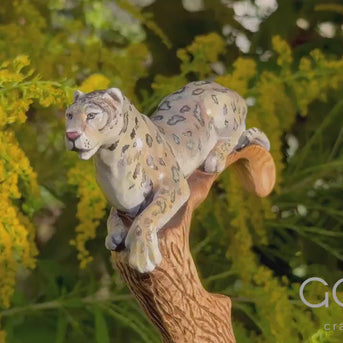 Leopard Light Wooden Walking Cane Stick
