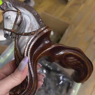 Hand Painted Pegasus Wood Carved Walking Stick Cane: Ergonomic Wooden Horse Head