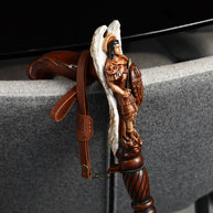 Archangel Michael Dark Wood White Wings Walking Cane
