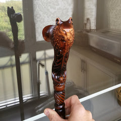 Wolf Cane wooden walking stick - GC-Artis Walking Sticks Canes