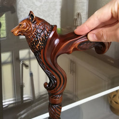 Wolf Cane wooden walking stick - GC-Artis Walking Sticks Canes