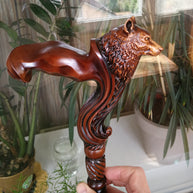 Wolf Cane wooden walking stick - GC-Artis Walking Sticks Canes