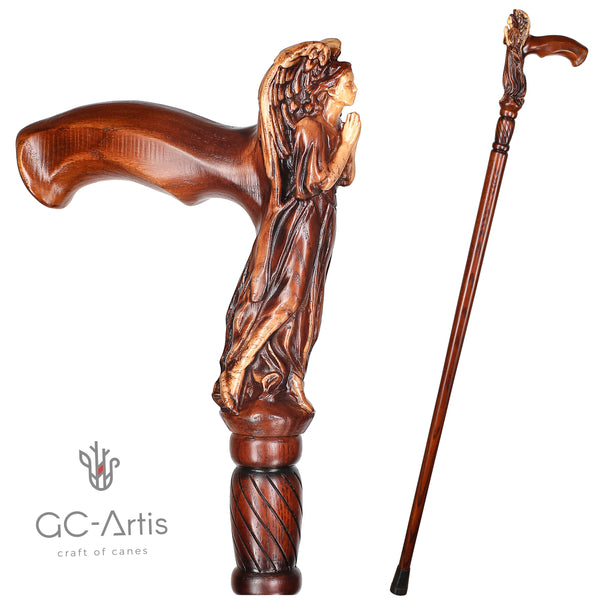 Elegant Wooden Walking Cane Stick Fox, Cool Wood Carved Cane for Women,  Ladies Stylish Gift for Her Comfortable Walking Stick -  Canada