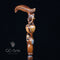 Wood Carved Walking Stick Cane - Paradise Apple Tree