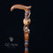 Wood Carved Walking Stick Cane - Paradise Apple Tree