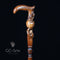 Wood Carved Walking Stick Cane - Paradise Apple Tree