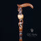 Wood Carved Walking Stick Cane - Paradise Apple Tree