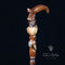 Wood Carved Walking Stick Cane - Paradise Apple Tree