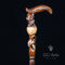 Wood Carved Walking Stick Cane - Paradise Apple Tree