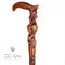 Wood Carved Walking Stick Cane - Paradise Apple Tree