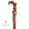 Wood Carved Walking Stick Cane - Paradise Apple Tree