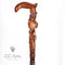 Wood Carved Walking Stick Cane - Paradise Apple Tree