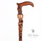 Wood Carved Walking Stick Cane - Paradise Apple Tree