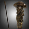 Pirate Captain with Monkey Bronze collectible walking stick - GC-Artis Walking Sticks Canes