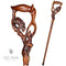 Wooden Carved Walking Cane BEAR Hunting Gazelle