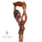 Wooden Carved Walking Cane BEAR Hunting Gazelle