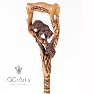 Легка дерев'яна палиця-тростина Ведмідь Ловля лосося