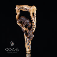 Легка дерев'яна палиця-тростина Ведмідь Ловля лосося