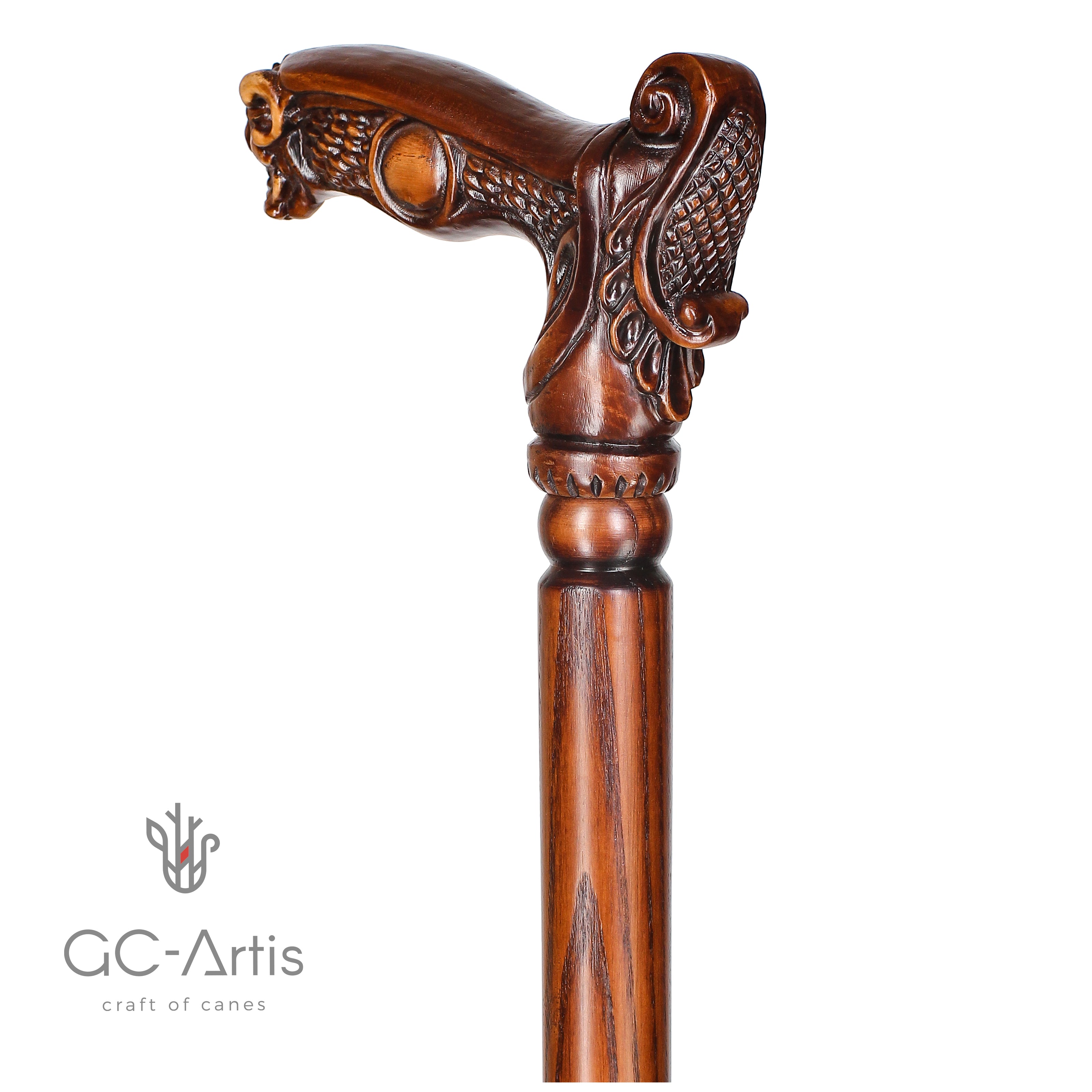 Дикий кабан. Унікальна дерев'яна палиця-тростина