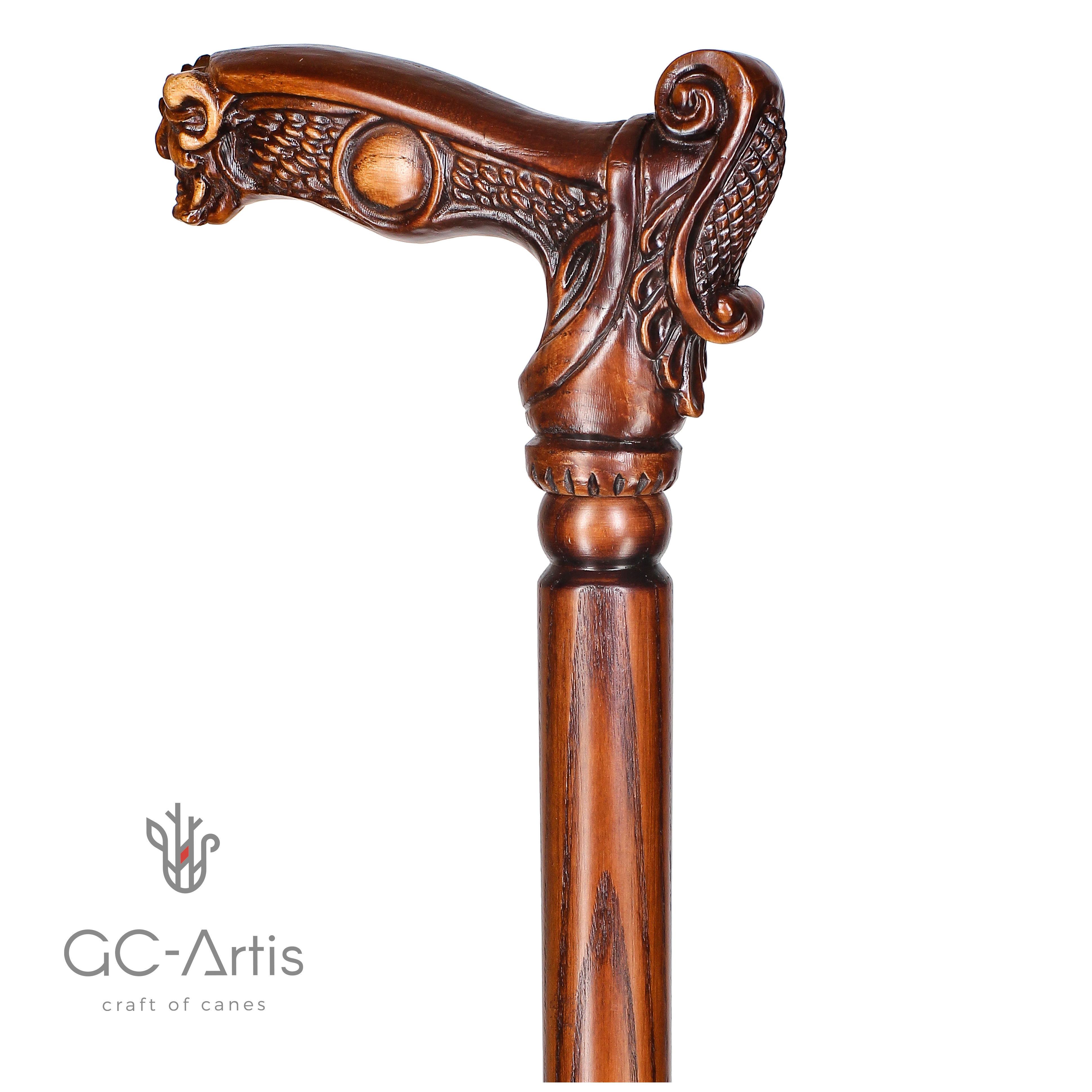 Дикий кабан. Унікальна дерев'яна палиця-тростина