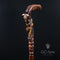 Buffalo Skull & Snake Wooden Cane Walking Stick