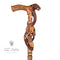 Snake Cobra & Skull wooden walking cane stick hiking Staff light