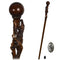 Crocodile Alligator Dark Wooden Walking Hiking Stick Cane Staff - GC-Artis Walking Sticks Canes