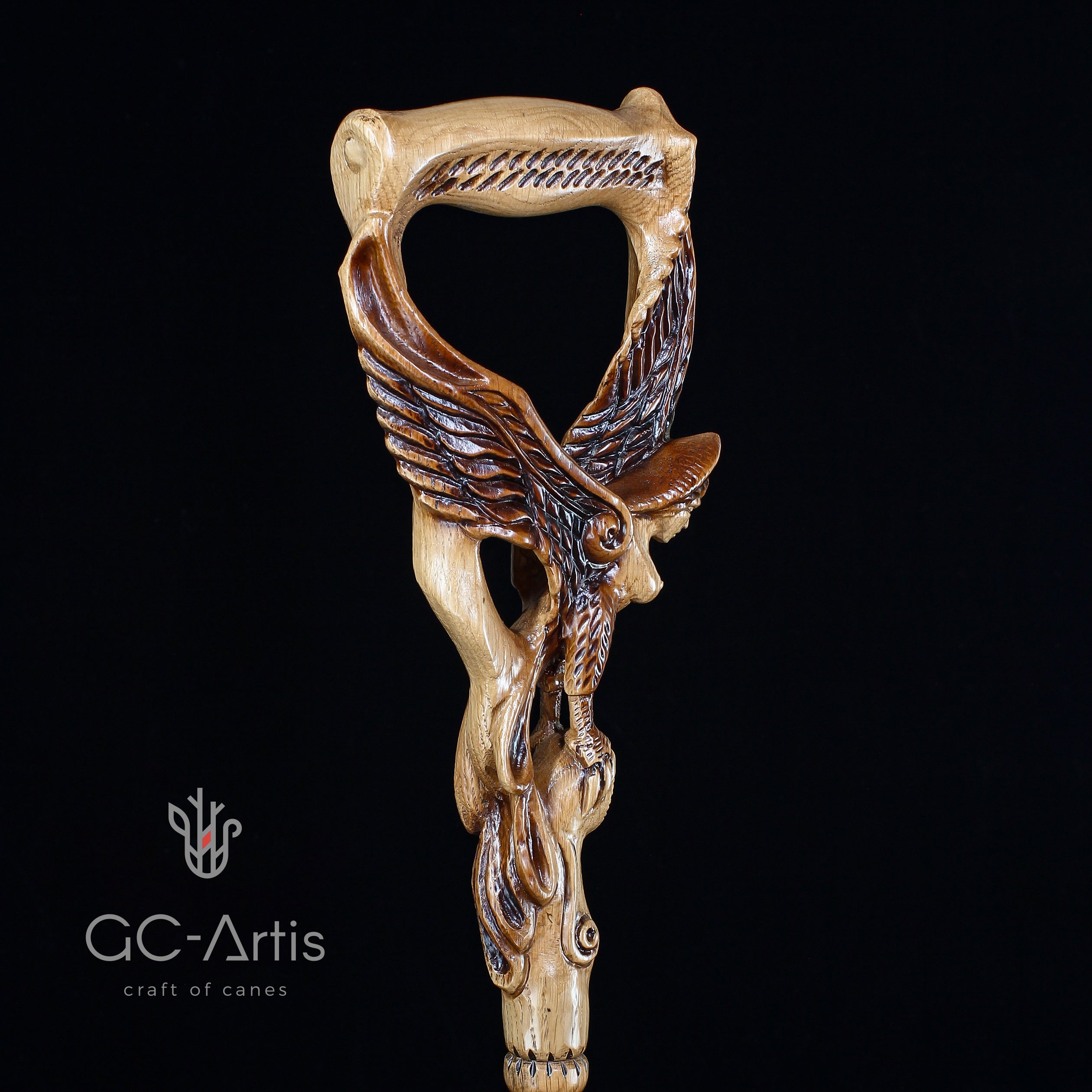 Gamayun Garpia Paradise BIRD Cane walking stick