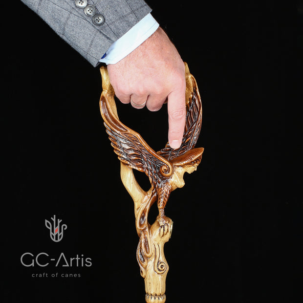 Gamayun Garpia Paradise BIRD Cane walking stick