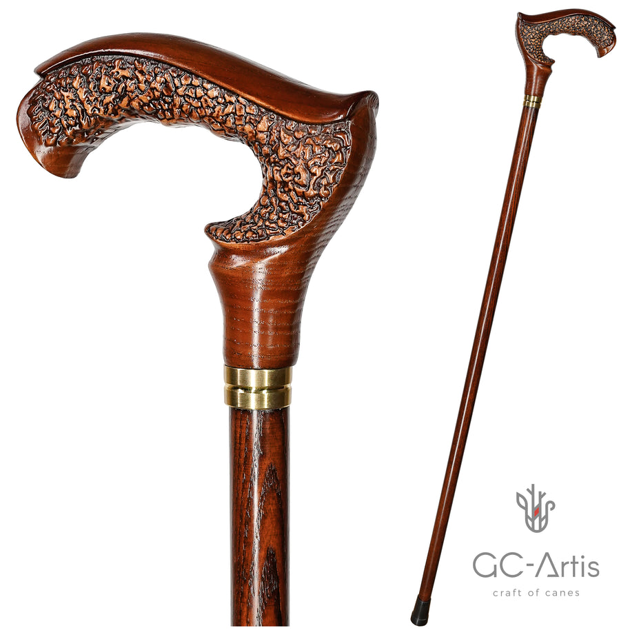 GRACE Canne élégante en bois - Foncée